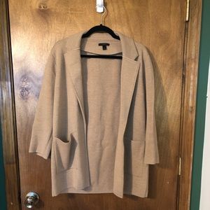 J.Crew Open-Front Sweater Blazer - Camel